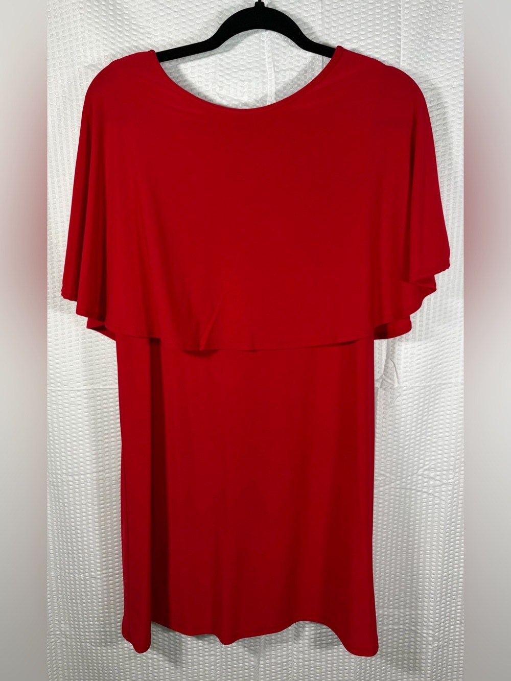 Blooms In The City Red Capelet Dress